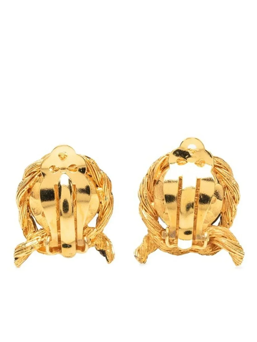Chanel Earrings Gold Plated Faux Pearl